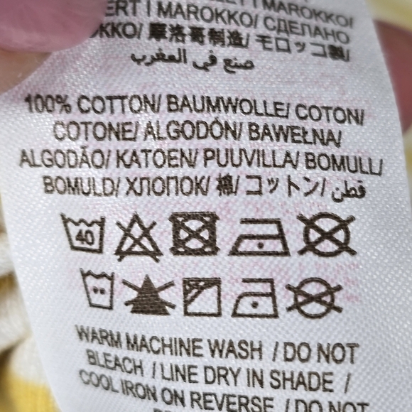 Mini Boden Pointelle Yellow & White Striped Shirt Size 4-5 Years 110cm - Picture 6 of 6